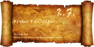 Krebs Füzike névjegykártya